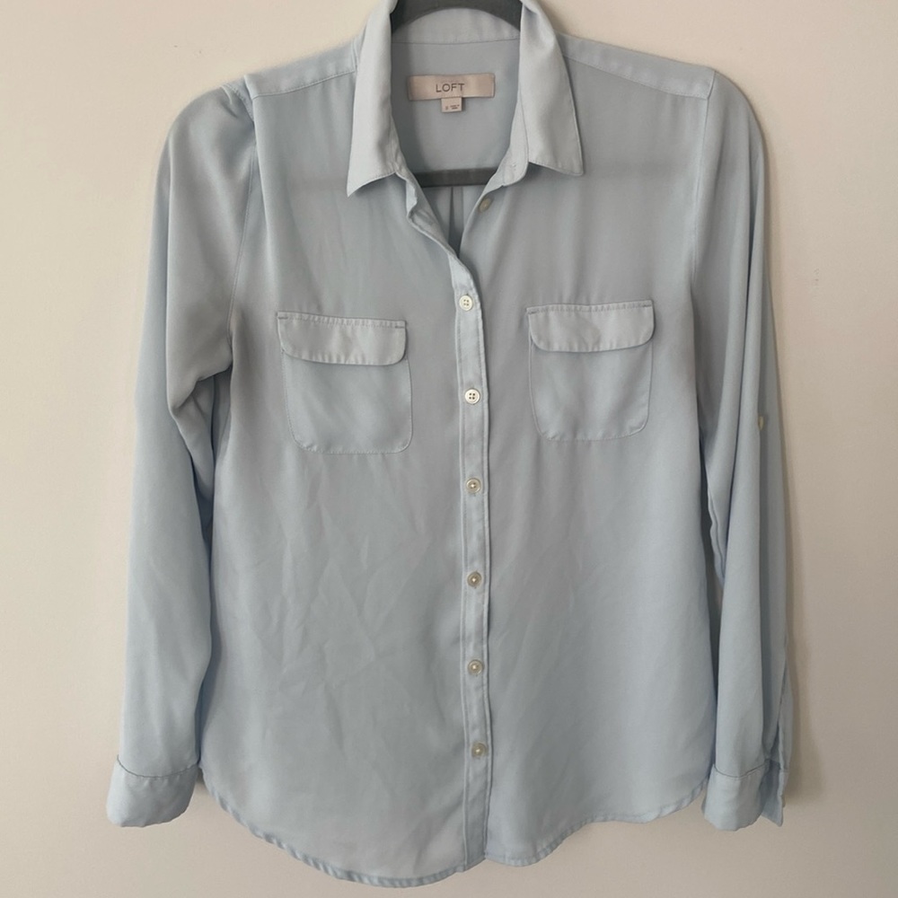 Loft Light Blue Blouse